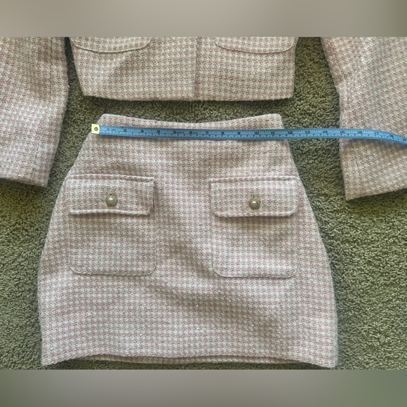 Pink Tweed Jacket Skirt Suit Set - Picture 5 of 6